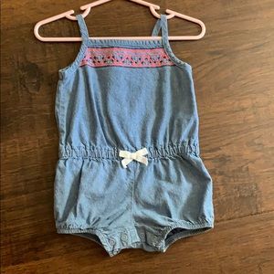 Baby girl jean romper Carter’s